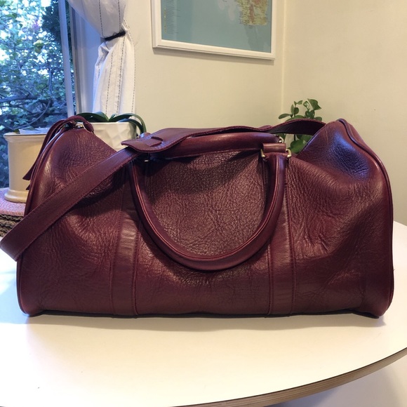 Clare Vivier petit duffle bag oxblood leather